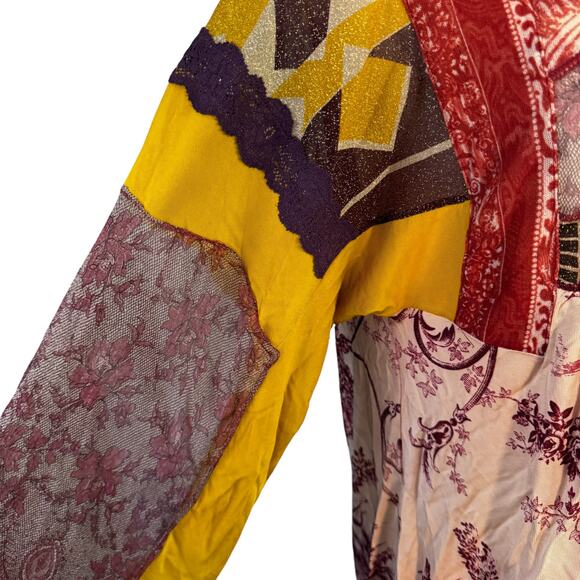 Jean Paul Gaultier Soleil Mixed Media Mesh Panel Lace Detail Dress Size XL - Picture 6 of 12